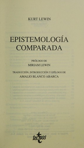 Cover of Epistemología comparada