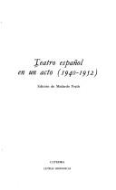 Cover of Teatro español en un acto