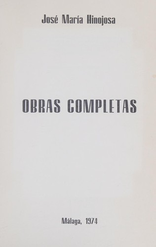 Cover of Obras completas