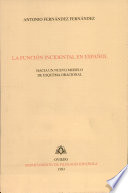 Cover of La función incidental en español
