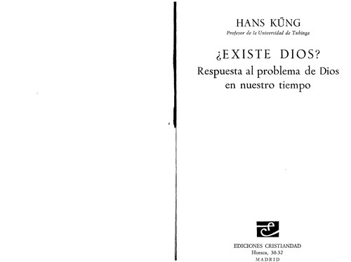 Cover of ¿Existe Dios?