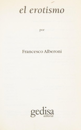 Cover of Erotismo, El