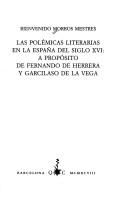 Cover of Las polemicas literarias en la España del siglo XVI
