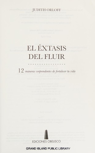 Cover of El éxtasis del fluir