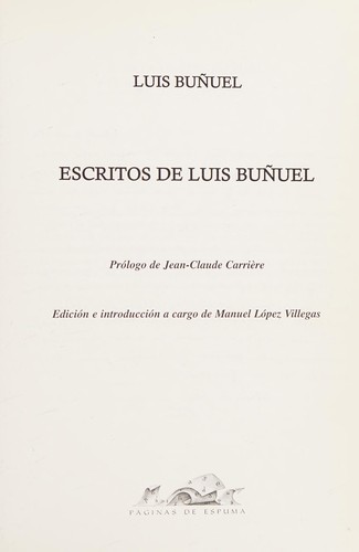Cover of Escritos de Luis Buñuel