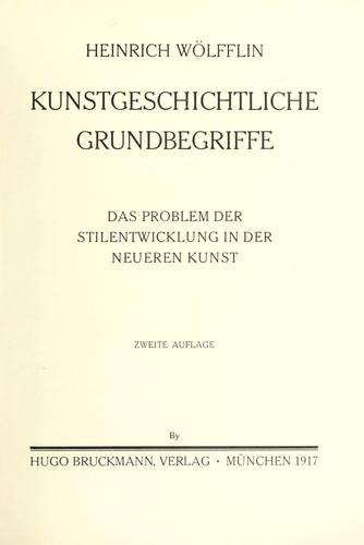 Cover of Kunstgeschichtliche Grundbegriffe