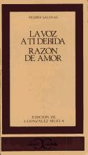 Cover of La voz a ti debida / Razón de amor