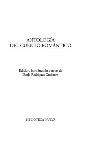 Cover of Antología del cuento romántico