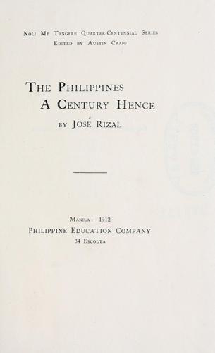 Cover of Filipinas dentro de cien años