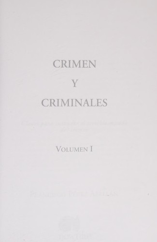 Cover of Crimen y Criminales I