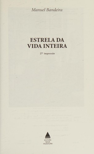 Cover of Estrela da vida inteira