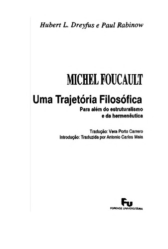 Cover of Michel Foucault, uma trajetória filosófica