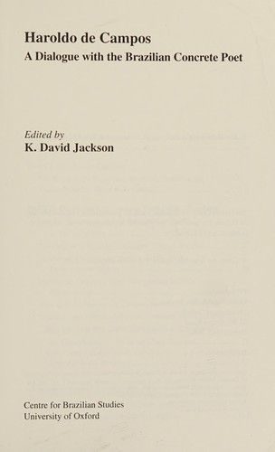 Cover of Haroldo de Campos