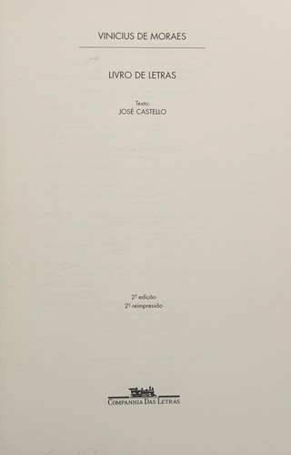 Cover of Livro de letras