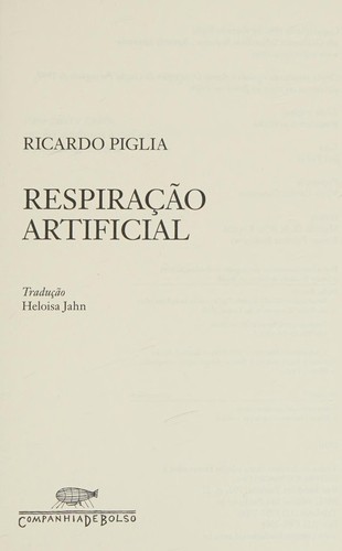 Cover of Respiração artificial