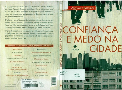 Cover of Confiança e Medo na Cidade