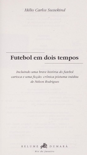 Cover of Futebol em dois tempos