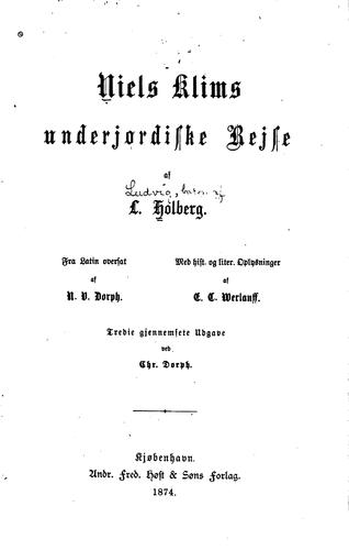 Cover of Niels Klims underjordiske rejse