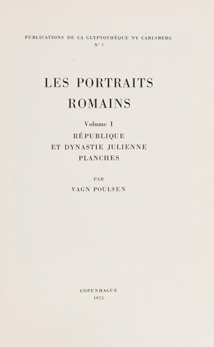 Cover of Les Portraits romains