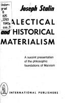 Cover of O dialekticheskom i istoricheskom materializme