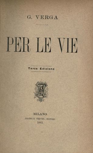 Cover of Per le vie