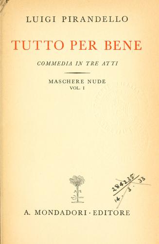 Cover of Maschere nude