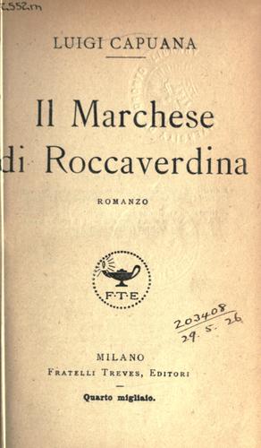 Cover of Il marchese di Roccaverdina