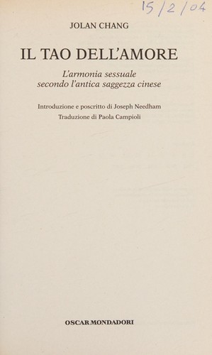 Cover of Il tao dell'amore