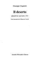 Cover of Il deserto