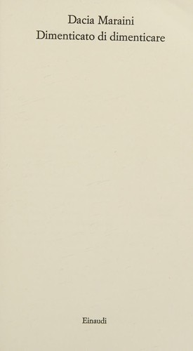 Cover of Dimenticato di dimenticare