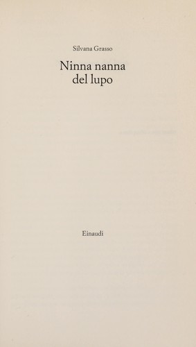 Cover of Ninna nanna del lupo