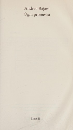 Cover of Ogni promessa