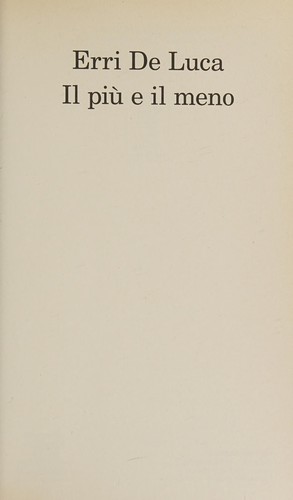 Cover of Il piu e il meno (Italian Edition)