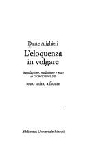 Cover of De vulgari eloquentiâ
