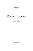 Cover of Poesie ritrovate