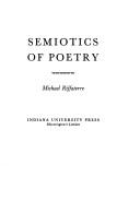 Cover of Semiotics of poetry