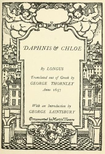 Cover of Daphnis & Chloe