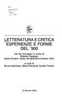 Cover of Letteratura e critica