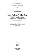 Cover of La poesia pensa