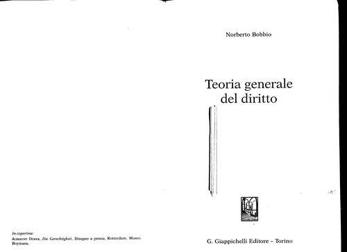 Cover of Teoria generale del diritto
