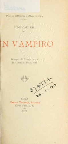 Cover of Un vampiro