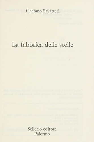 Cover of La fabbrica delle stelle