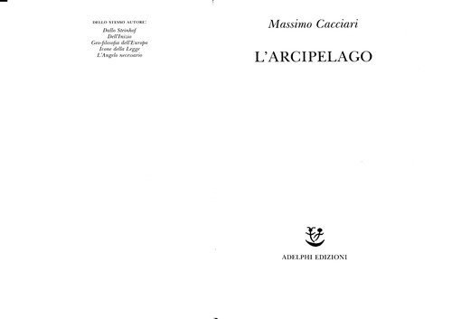 Cover of L' arcipelago