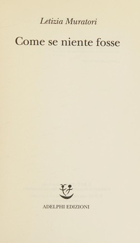 Cover of Come se niente fosse