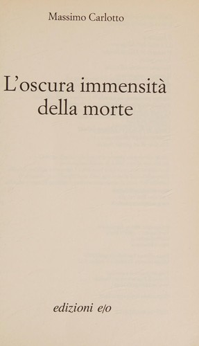 Cover of L'oscura immensità della morte