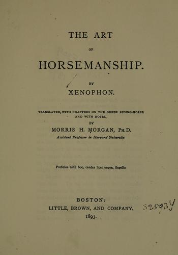 Cover of De l'art équestre