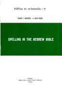 Cover of Spelling in the Hebrew Bible