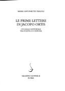 Cover of Le prime lettere di Jacopo Ortis