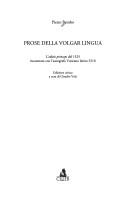 Cover of Prose della volgar lingua