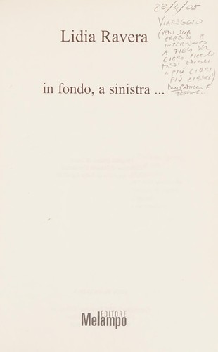 Cover of In fondo, a sinistra--